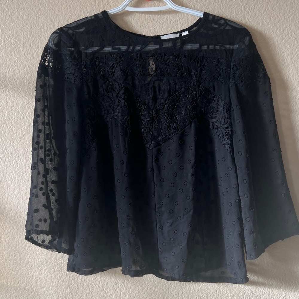 HD in Paris Black Lace Blouse